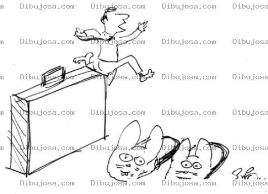 Dibujo para colorear Dibujo De Papa Corriendo Descalzo Sin Sus Pantunflas Y Sin Su Atache Para Pinrar Y Colorear