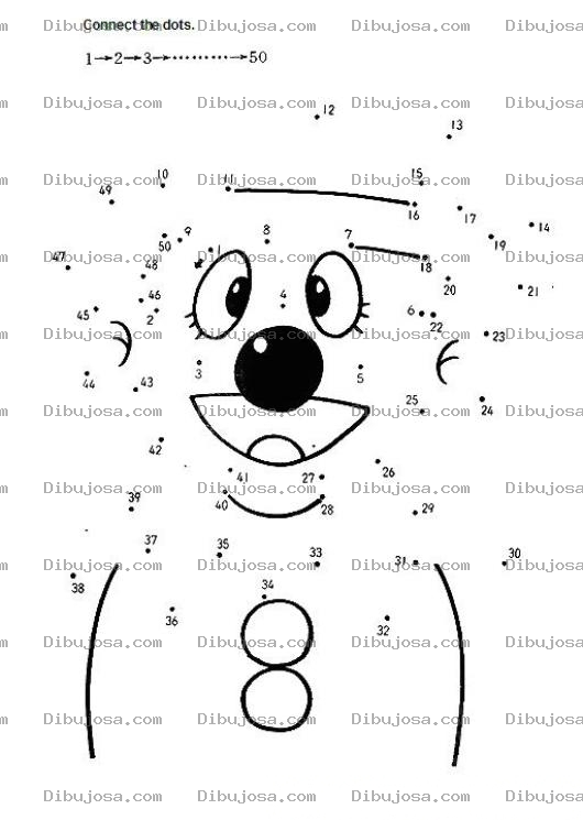 Dibujo para colorear Conecta los puntitos y dibuja la figura escondida
