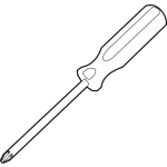 Dibujo para colorear Dibujo De Desarmador Phillips Para Pintar Y Colorear Destornillador En Cruz O Desarmador Estrella