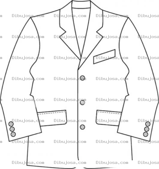 Dibujo para colorear Saco De Vestir Para Pintar Y Colorear Traje Formal De Hombre