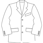 Dibujo para colorear Saco De Vestir Para Pintar Y Colorear Traje Formal De Hombre