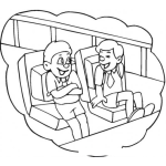 Dibujo para colorear Dibujo De Amigos En El Bus Del Colegio Para Pintar Y Colorear