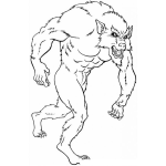 Dibujo para colorear Dibujo Del Hombre Lobo Para Pintar Y Colorear