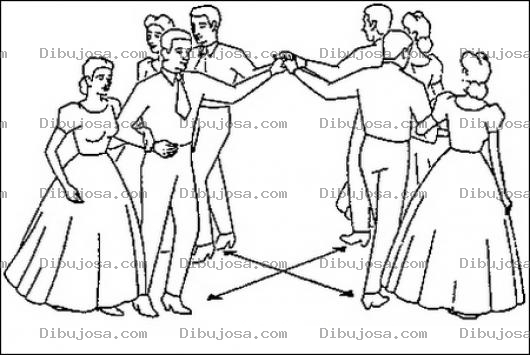 Dibujo para colorear Dibujo De Baile De Graducacion Para Pintar Y Colorear Prom Party
