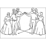 Dibujo para colorear Dibujo De Baile De Graducacion Para Pintar Y Colorear Prom Party