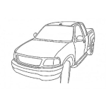 Dibujo para colorear Dibujo De Picop Ford F150 Para Pintar Y Colorear Pickup Troca Camioneta Frodf150