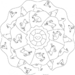 Dibujo para colorear Mandalas Para Colorear Conejitos Ptitos Ballenas Y Pajaritos