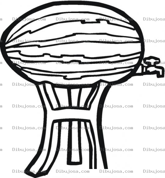 Dibujo para colorear Dibujo De Garrafon De Sandia Para Pintar Y Colorear
