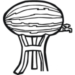 Dibujo para colorear Dibujo De Garrafon De Sandia Para Pintar Y Colorear