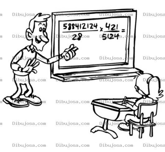 Dibujo para colorear Dibujo De Profesor De Matematica Particular Dando Clases De Refuerzo A Domicilio Para Pintar Y Colorear