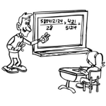 Dibujo para colorear Dibujo De Profesor De Matematica Particular Dando Clases De Refuerzo A Domicilio Para Pintar Y Colorear