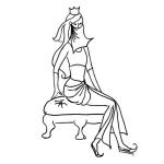 Dibujo para colorear Dibujo De Princesa Arabe Para Pintar Y Colorear