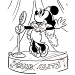 Dibujo para colorear Dibujo De Mimi Cantando Para Pintar Y Colorear A La Novia De Mickey Mouse