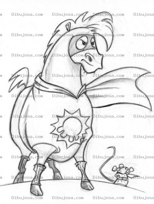 Dibujo para colorear Dibujo De Super Caballo Para Pintar Y Colorear