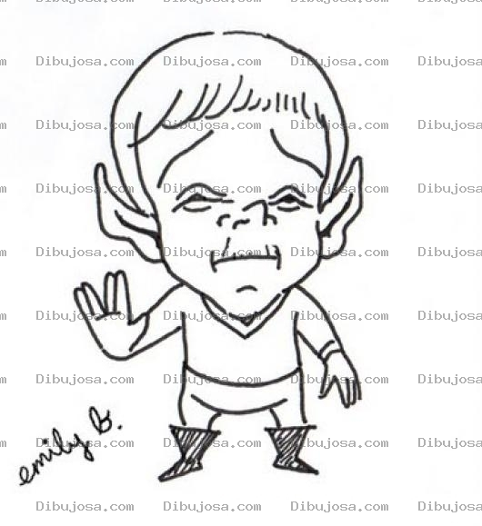 Dibujo para colorear Dibujo Del Capitan Spok Viejito Para Pintar Y Colorear