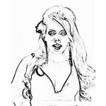 Dibujo para colorear Colorar Actriz Lorena Herrera