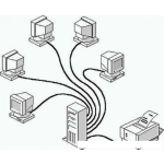 Dibujo para colorear Red Lan Dibujo De Servidor De Computadoras Para Pintar Y Colorear Router Cisco De Oficina En Networking