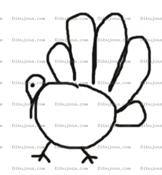 Dibujo para colorear Pavo Para El Dia De Gracias Dibujo De Chumpe Chompipe Para Pintar Y Colorear