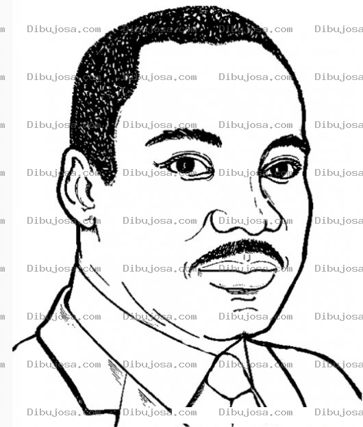 Dibujo para colorear Colorear a Martin Luther King
