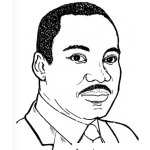 Dibujo para colorear Colorear a Martin Luther King