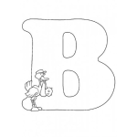 Dibujo para colorear Letra B Dibujo De La Letra Be Para Pintar Y Colorear La B De Bebe Dibujos De Letras