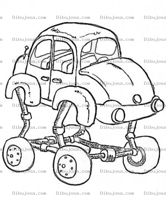 Dibujo para colorear Shocks De Volkswagen Dibujo De Volks Wagen Modificado Con Suspencion Levantada Para Pintar Y Colorear