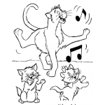 Dibujo para colorear Dibujo De Gatos Bailando Para Pintar Y Colorear