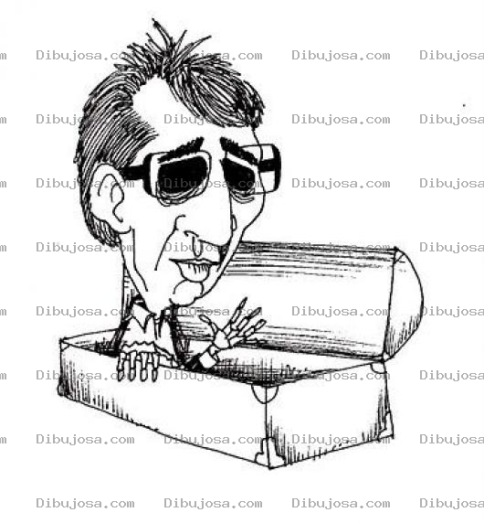 Dibujo para colorear Dibujo De Muerto Levantandose De Su Ataud Para Pintar Y Colorear