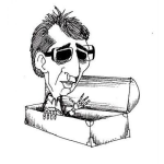 Dibujo para colorear Dibujo De Muerto Levantandose De Su Ataud Para Pintar Y Colorear