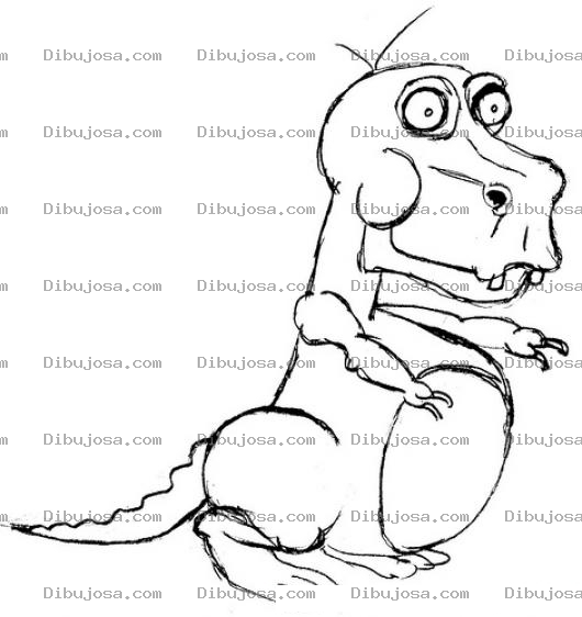 Dibujo para colorear Dibujo De Dinosaurio Gordo Y Panson Para Pintar Y Colorear Dinosauria Guatona Embarazada