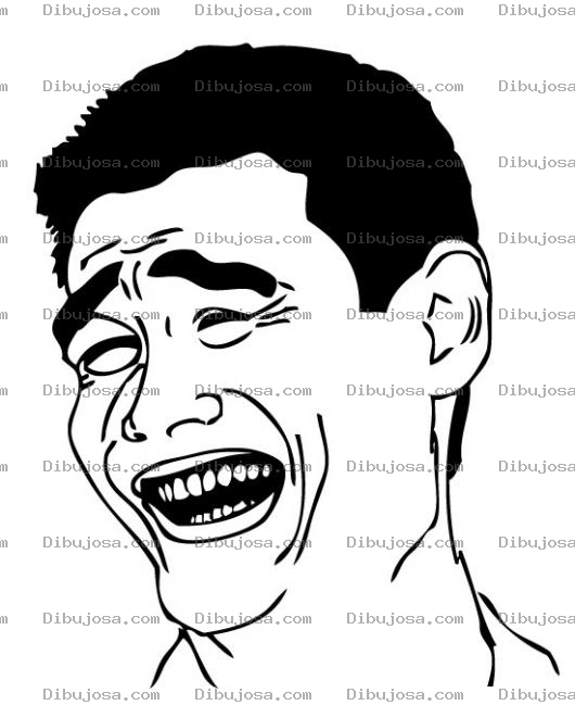 Dibujo para colorear Meme Cara De Meme Reindose Para Pintar Y Colorear