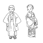 Dibujo para colorear Trajes Chinos Para Pintar Y Colorear Trajes Tipicos De China Dibujo De Vestimenta China