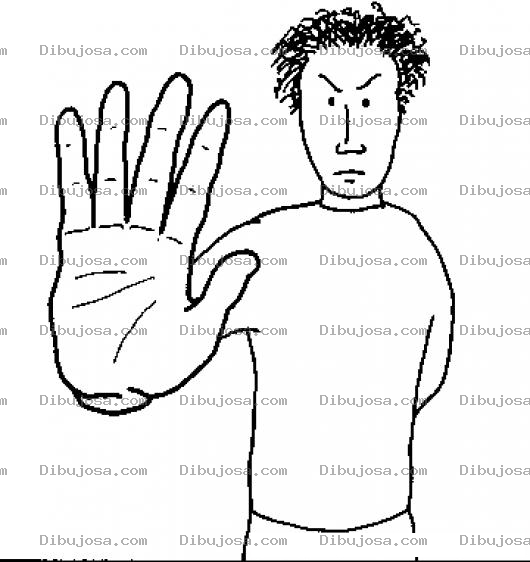 Dibujo para colorear Alto Stop Detengase Pare Para Pintar Y Colorear
