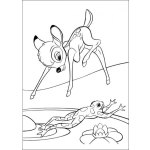Dibujo para colorear Bambi y la Rana