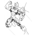 Dibujo para colorear Colorear Capitan America