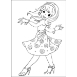 Dibujo para colorear Dibujo De Nina Coqueta Y Bonita Para Pintar Y Colorear