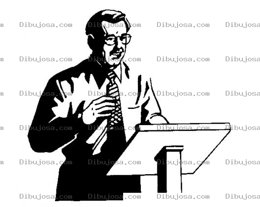 Dibujo para colorear Dibujo De Pastor Evangelico Predicando En El Pulpito Para Pintar Y Colorear