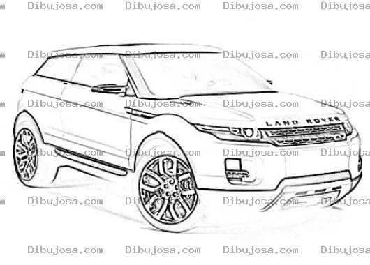 Dibujo para colorear La Nueva Rangerover 2012 Dibujo De Una Land Rover 4 Envogue Evoquepara Pintar Y Colorear