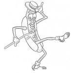 Dibujo para colorear Dibujo De Hotdog Bailando Para Pintar Y Colorear