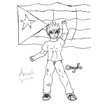 Dibujo para colorear Bandera De Puerto Rico Dibujo De Puertoriqeno Boricua Orgullos De Puertorico Para Pintar Y Colorear