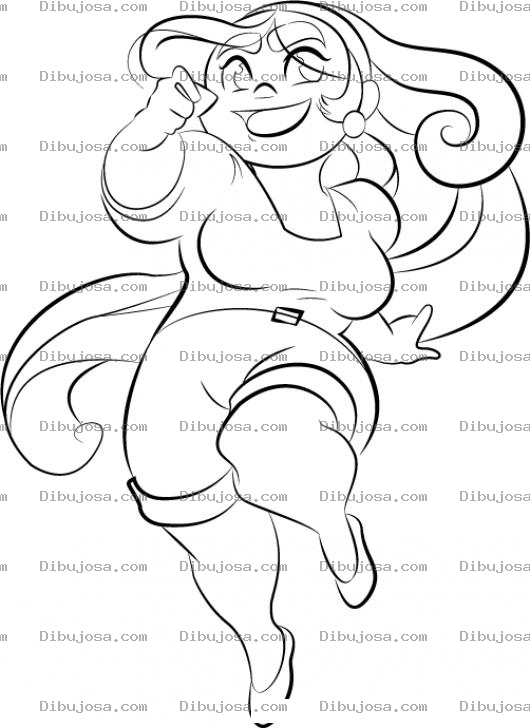 Dibujo para colorear Heroina Gordita Dibujo De La Super Gorda Para Pintar Y Colorear
