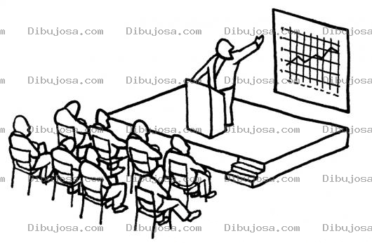 Dibujo para colorear Dibujo De Catedratico Universitario Dando Clases De Economia Para Pintar Y Colorear Profesor En Universidad