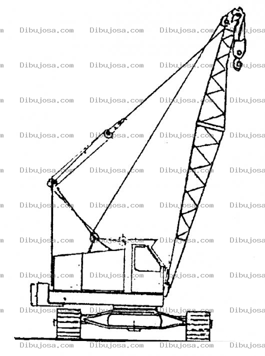 Dibujo para colorear Dibujo De Grua Con Orugas Para Pintar Y Colorear