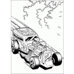 Dibujo para colorear Dibujo De Carro De Carreras Modificado Para Pintar Y Colorear