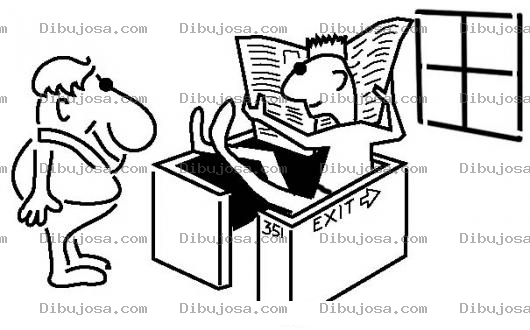 Dibujo para colorear Trabajo De Recepcionista Para Pintar Y Colorear