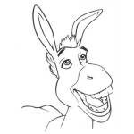 Dibujo para colorear Colorear Burro de Shrek