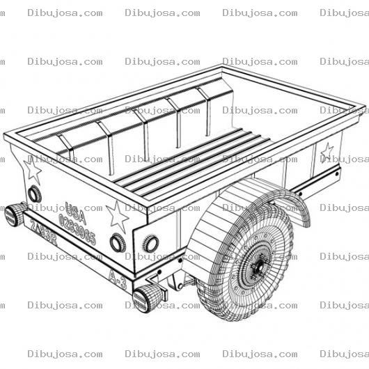 Dibujo para colorear Dibujo De Carreton Militar Para Pintar Y Colorear