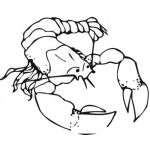 Dibujo para colorear Dibujo De Langosta Con Tenazas Para Pintar Y Colorear