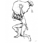 Dibujo para colorear La Carga De La Deuda Dibujo De Hombre Endeudado Para Pintar Y Colorear