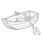 Dibujo para colorear Dibujo De Bote Con Remos Para Pintar Y Colorear Lanchita De Madera